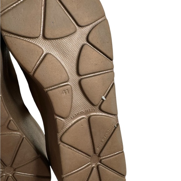 Lemon Jelly Sunny Vegan Bronze Platform Slides Size EU 41 Slip On Shoes - Picture 7 of 8